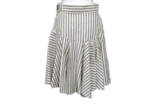 画像をギャラリービューアに読み込む, 極美品 LOEWE ロエベ 膝丈スカート レディース ホワイト ベージュ ストライプ S2185011FA 中古 57223