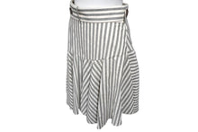 画像をギャラリービューアに読み込む, 極美品 LOEWE ロエベ 膝丈スカート レディース ホワイト ベージュ ストライプ S2185011FA 中古 57223