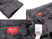 画像をギャラリービューアに読み込む, シュプリーム SUPREME DIMESIONS LOGO DENIM SHIRT ディメンションロゴ デニムシャツ 2019AW 総柄 M 美品 中古 57283
