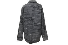 画像をギャラリービューアに読み込む, シュプリーム SUPREME DIMESIONS LOGO DENIM SHIRT ディメンションロゴ デニムシャツ 2019AW 総柄 M 美品 中古 57283