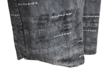画像をギャラリービューアに読み込む, シュプリーム SUPREME DIMESIONS LOGO DENIM SHIRT ディメンションロゴ デニムシャツ 2019AW 総柄 M 美品 中古 57283