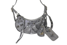 画像をギャラリービューアに読み込む, 極美品 BALENCIAGA バレンシアガ LE CAGOLE 定価328900円 カゴールXS ショルダーバッグ 671309 レザー シルバー 中古 57302