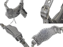画像をギャラリービューアに読み込む, 極美品 BALENCIAGA バレンシアガ LE CAGOLE 定価328900円 カゴールXS ショルダーバッグ 671309 レザー シルバー 中古 57302
