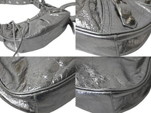 画像をギャラリービューアに読み込む, 極美品 BALENCIAGA バレンシアガ LE CAGOLE 定価328900円 カゴールXS ショルダーバッグ 671309 レザー シルバー 中古 57302