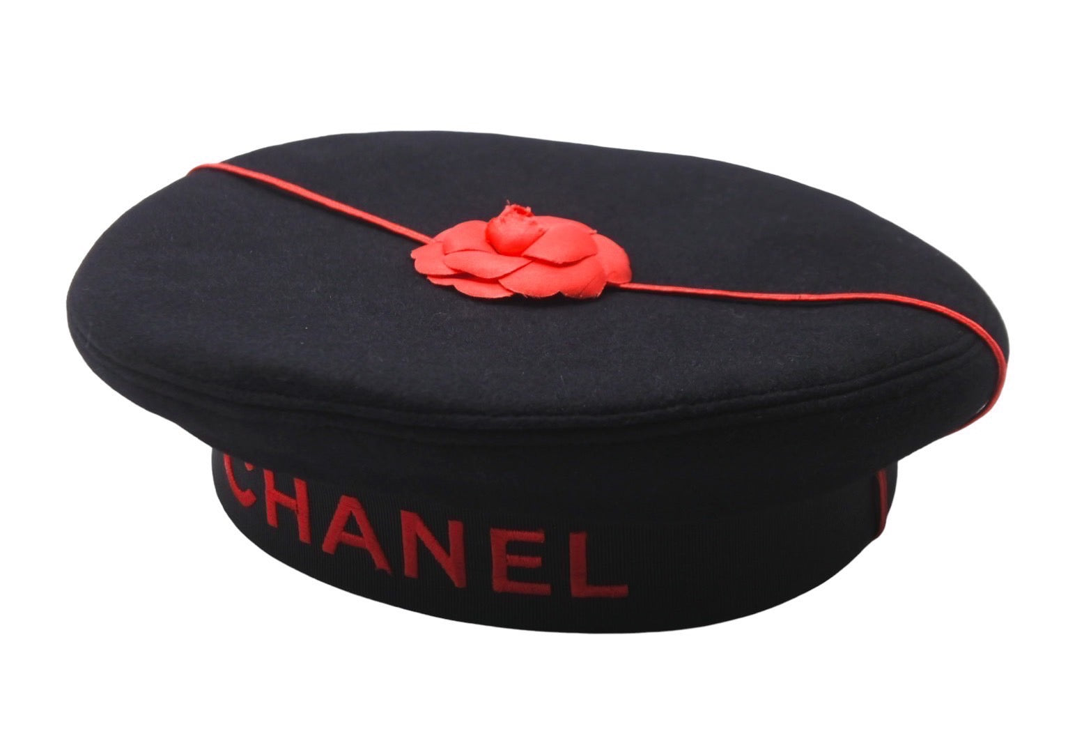 CHANEL シャネル 激レア ベレー帽 花リボン付き ヴィンテージ サイズ57 ブラック 8512003327084 美品 中古 57314 –  Casanova Vintage