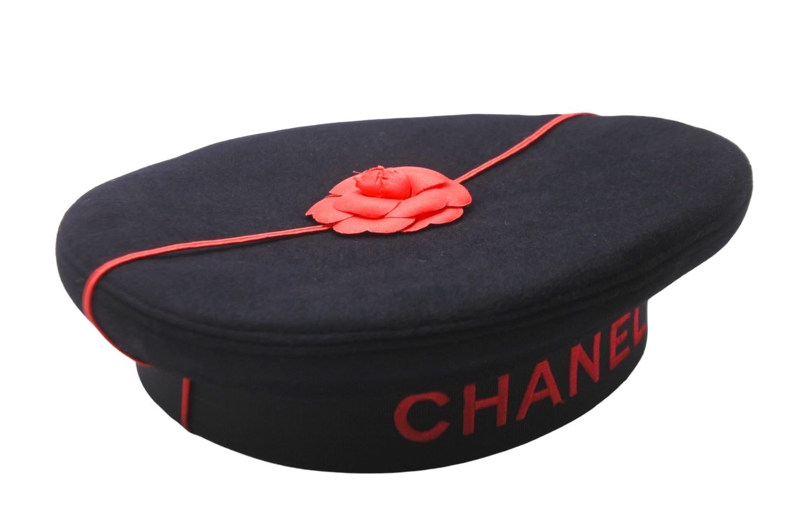 CHANEL シャネル 激レア ベレー帽 花リボン付き ヴィンテージ サイズ57 ブラック 8512003327084 美品 中古 57314 –  Casanova Vintage