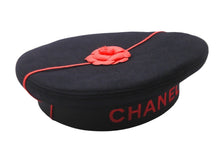 画像をギャラリービューアに読み込む, CHANEL シャネル 激レア ベレー帽 花リボン付き ヴィンテージ サイズ57 ブラック 8512003327084 美品 中古 57314