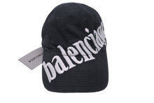 画像をギャラリービューアに読み込む, 未使用品 BALENCIAGA バレンシアガ キャップ DIAGONAL CAP 22SS680738 410B2 帽子 ブラック コットン サイズS 中古 57329
