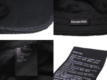 画像をギャラリービューアに読み込む, 未使用品 BALENCIAGA バレンシアガ キャップ DIAGONAL CAP 22SS680738 410B2 帽子 ブラック コットン サイズS 中古 57329