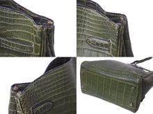 Load image into Gallery viewer, HERMES エルメス ショルダーバッグ ケリースポーツMM □D刻印 グリーン系 ニロティカス 美品 中古 57380