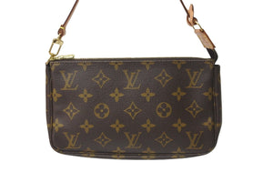 LOUIS VUITTON ルイヴィトン アクセサリーポーチ ポシェット・アクセソワール モノグラム M51980 ゴールド金具 美品 中古 57398