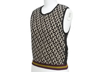 Load image into Gallery viewer, 極美品 DRIES VAN NOTEN ドリス ヴァン ノッテン SS24 Tiger Jacqard Knit Top ニットベスト サイズM ブラック ベージュ 総柄 中古 4b005742