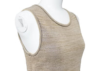 Load image into Gallery viewer, CHANEL シャネル ワンピース ニット ノースリーブ ココマーク P40770K03015 サイズ34 ベージュ ゴールド金具 レディース 美品 57603