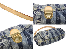 画像をギャラリービューアに読み込む, 極美品 LOUIS VUITTON ルイヴィトン ミニプリーティ レイエ ショルダーバッグ M95333 モノグラムデニム ブルー 中古 4b005761