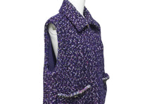 画像をギャラリービューアに読み込む, 新品未使用品 CHANEL シャネル ツイード ベスト サイズ34 23～24AW P75518 V67220 NQ425 パープル ブラック 中古 57618