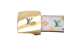 Load image into Gallery viewer, LOUIS VUITTON ルイヴィトン ベルト バックル モノグラム サンチュール 34/85 M9682W PVC マルチカラー ゴールド 美品 中古 57627