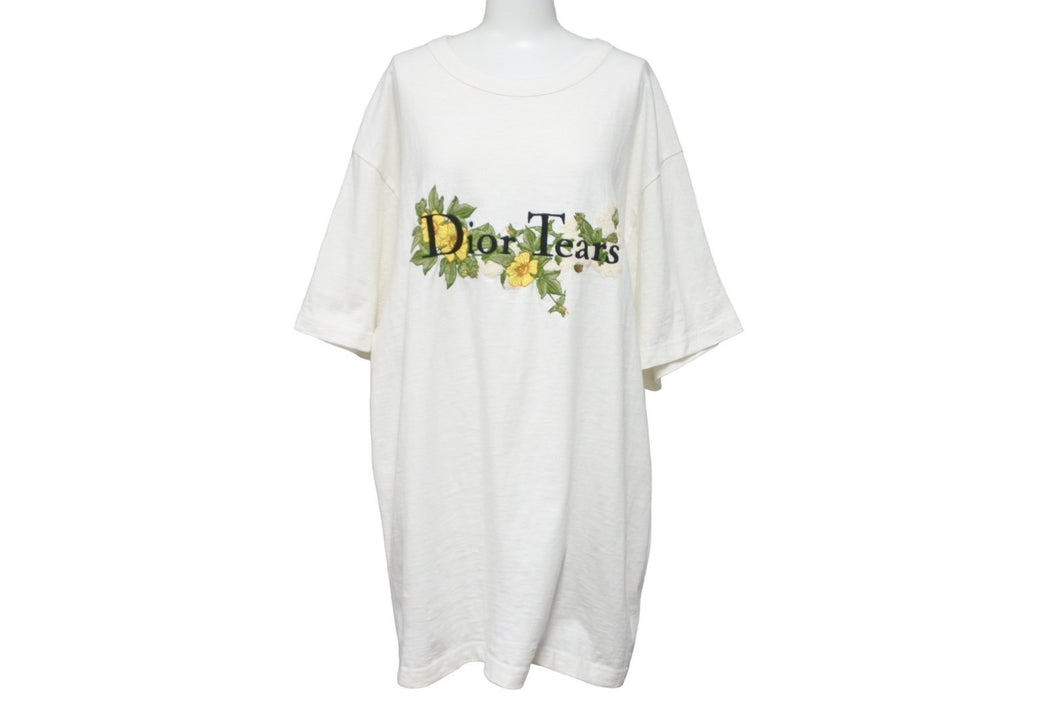 Dior × DENIM TEARS ディオール デニムティアーズ 23AW フラワーロゴ Tシャツ ホワイト 刺繍 サイズXXL 美品 中古  57674 – Casanova Vintage