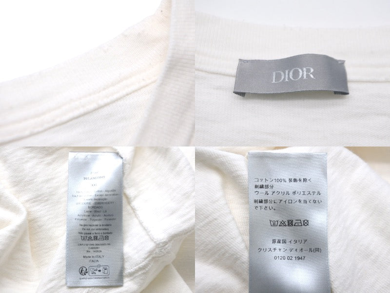 Dior × DENIM TEARS ディオール デニムティアーズ 23AW フラワーロゴ Tシャツ ホワイト 刺繍 サイズXXL 美品 中古  57674 – Casanova Vintage