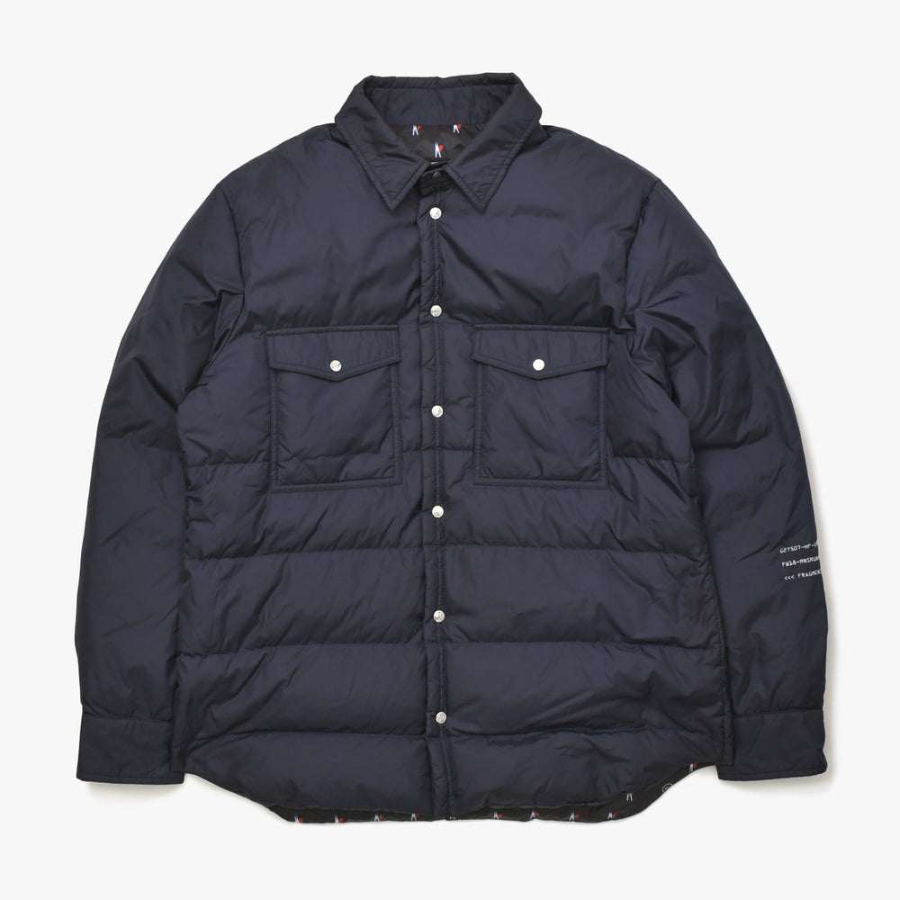 MONCLER モンクレール FRAGMENT フラグメント ダウンジャケット ダウン ネイビー アウター BACK STAGE バックステージ サイズ4 美品 中古 4a005770