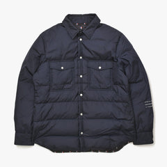 MONCLER モンクレール FRAGMENT フラグメント ダウンジャケット ダウン ネイビー アウター BACK STAGE バックステージ サイズ4 美品 中古 4a005770
