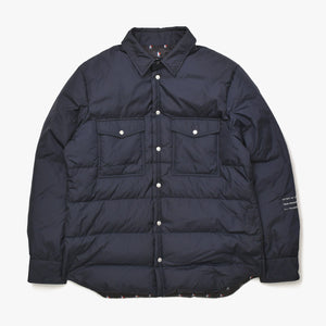 MONCLER モンクレール FRAGMENT フラグメント ダウンジャケット ダウン ネイビー アウター BACK STAGE バックステージ サイズ4 美品 中古 4a005770