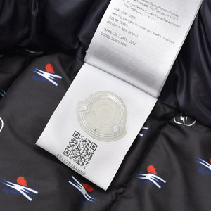 MONCLER モンクレール FRAGMENT フラグメント ダウンジャケット ダウン ネイビー アウター BACK STAGE バックステージ サイズ4 美品 中古 4a005770