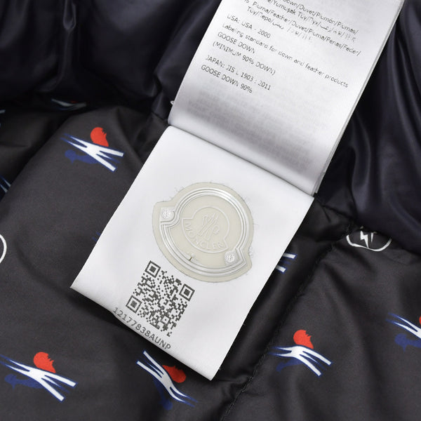 MONCLER モンクレール FRAGMENT フラグメント ダウンジャケット ダウン ネイビー アウター BACK STAGE バックステージ サイズ4 美品 中古 4a005770