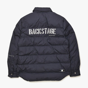 MONCLER モンクレール FRAGMENT フラグメント ダウンジャケット ダウン ネイビー アウター BACK STAGE バックステージ サイズ4 美品 中古 4a005770