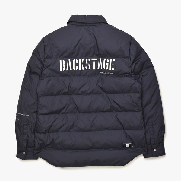 MONCLER モンクレール FRAGMENT フラグメント ダウンジャケット ダウン ネイビー アウター BACK STAGE バックステージ サイズ4 美品 中古 4a005770