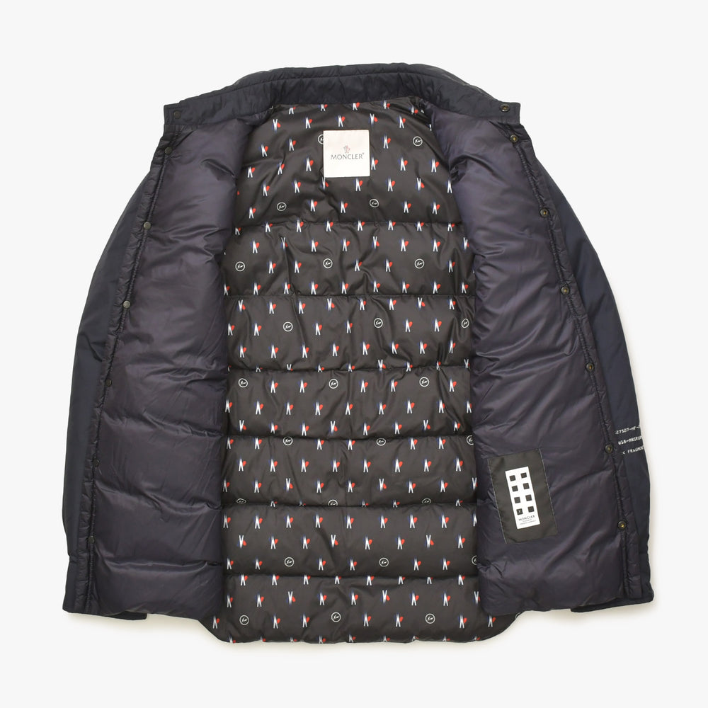 MONCLER モンクレール FRAGMENT フラグメント ダウンジャケット ダウン ネイビー アウター BACK STAGE バックステージ サイズ4 美品 中古 4a005770