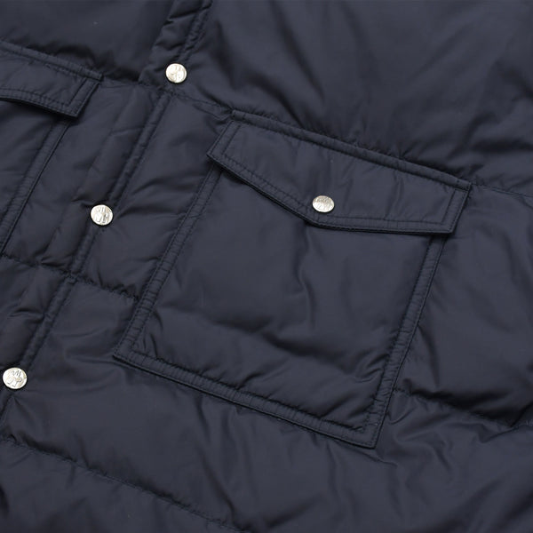 MONCLER モンクレール FRAGMENT フラグメント ダウンジャケット ダウン ネイビー アウター BACK STAGE バックステージ サイズ4 美品 中古 4a005770