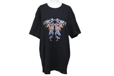 GIVENCHY ジバンシィ 半袖 Ｔシャツ Neon Lights BM71203002 ブラック コットン サイズ XXL 美品 中古 57705