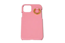 Load image into Gallery viewer, 新品未使用品 MCM エムシーエム スマホケース カードケース付き iPhone12 MXECSSX01 ピンク レザー ゴールド金具 中古 57762