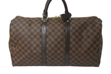 画像をギャラリービューアに読み込む, 極美品 LOUIS VUITTON ルイヴィトン ダミエ キーポル50 ボストンバッグ N41427 コーティングキャンバス ブラウン 中古 57782