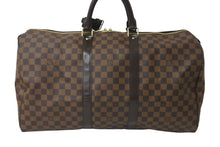 画像をギャラリービューアに読み込む, 極美品 LOUIS VUITTON ルイヴィトン ダミエ キーポル50 ボストンバッグ N41427 コーティングキャンバス ブラウン 中古 57782