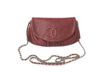 Load image into Gallery viewer, CHANEL シャネル ショルダーバッグ ハーフムーンチェーンウォレット 財布 12番台 2008年 キャビアスキン ボルドー 美品 中古 57797
