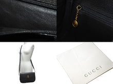 画像をギャラリービューアに読み込む, GUCCI グッチ オールドグッチ バンブー ショルダーバッグ ブラック レザー 鞄 斜め掛け 美品 中古 57820