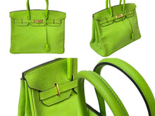 Load image into Gallery viewer, HERMES エルメス BIRKIN バーキン35 アップルグリーン ゴールド金具 トゴ ハンドバッグ □G刻印 中古 57862