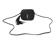 Load image into Gallery viewer, YVES SAINT LAURENT イヴサンローラン ショルダーバッグ タッセル 425317 ブラック シルバー レザー 美品 中古 57871