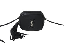 Load image into Gallery viewer, YVES SAINT LAURENT イヴサンローラン ショルダーバッグ タッセル 425317 ブラック シルバー レザー 美品 中古 57871