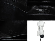 Load image into Gallery viewer, YVES SAINT LAURENT イヴサンローラン ショルダーバッグ タッセル 425317 ブラック シルバー レザー 美品 中古 57871