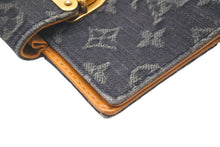 Load image into Gallery viewer, LOUIS VUITTON ルイヴィトン 手帳カバー アンジェダPM モノグラムデニム R21038 イニシャル入り ノワール ゴールド 良品 中古 57880