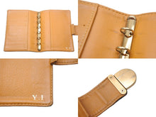 Load image into Gallery viewer, LOUIS VUITTON ルイヴィトン 手帳カバー アンジェダPM モノグラムデニム R21038 イニシャル入り ノワール ゴールド 良品 中古 57880