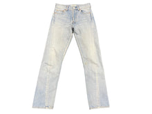 画像をギャラリービューアに読み込む, BALENCIAGA バレンシアガ ストレートパンツ レディース 517959TAP04 デニム ブルー シルバー金具 中古 57906