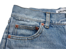 画像をギャラリービューアに読み込む, BALENCIAGA バレンシアガ ストレートパンツ レディース 517959TAP04 デニム ブルー シルバー金具 中古 57906