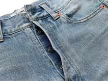 画像をギャラリービューアに読み込む, BALENCIAGA バレンシアガ ストレートパンツ レディース 517959TAP04 デニム ブルー シルバー金具 中古 57906