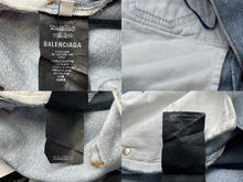画像をギャラリービューアに読み込む, BALENCIAGA バレンシアガ ストレートパンツ レディース 517959TAP04 デニム ブルー シルバー金具 中古 57906