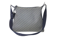 Load image into Gallery viewer, Christian Dior クリスチャンディオール トロッター ショルダーバッグ LOG44130 ネイビー キャンバス シルバー 美品 中古 57915