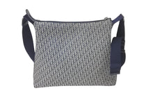Load image into Gallery viewer, Christian Dior クリスチャンディオール トロッター ショルダーバッグ LOG44130 ネイビー キャンバス シルバー 美品 中古 57915