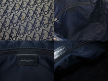 Load image into Gallery viewer, Christian Dior クリスチャンディオール トロッター ショルダーバッグ LOG44130 ネイビー キャンバス シルバー 美品 中古 57915
